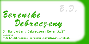 berenike debreczeny business card